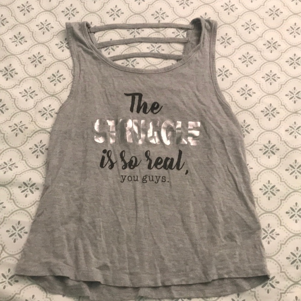 Open back tank top